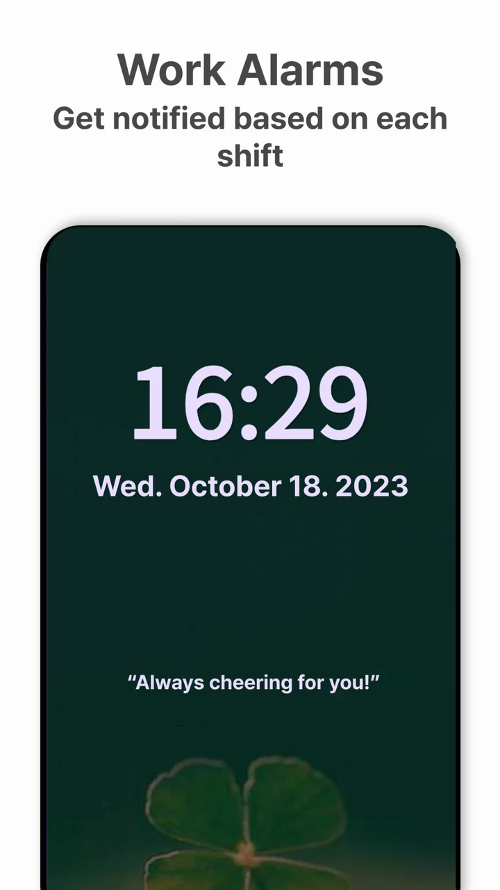 ShiftMate clock-in alarm
